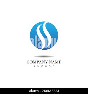 S blue logo and symbols template vector Stock Vector