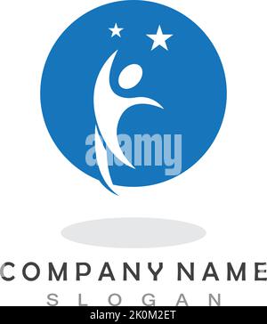 people success logo template vector icon Stock Vector
