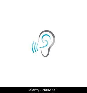 Ear Hearing Logo Icon Vector Stock Vector