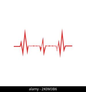 Pulse line medical logo vector template Stock Vector