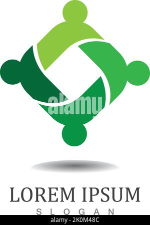 Community people care logo and symbols template Stock Vector