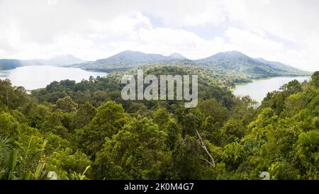 PAnoramic view at Lakes Buyan and Tamblingan on Bali island, Indonesia Stock Photo