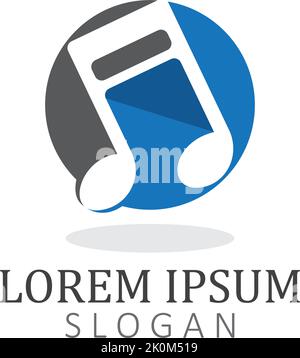 note music logo and symbol template vector icon Stock Vector