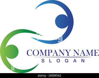 Adoption and community care Logo template vector icon Stock Vector