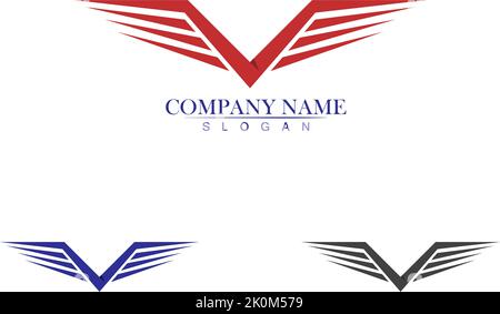 Falcon Wing Logo Template vector icon design Stock Vector