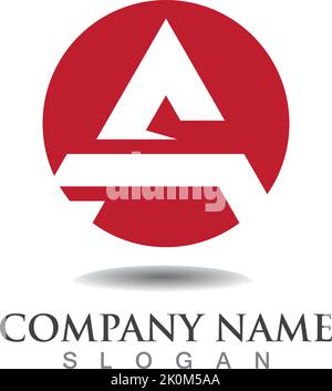 A Letter Logo Template vector icon illustration design Stock Vector