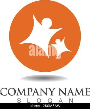 Star people logo vector icon template Stock Vector