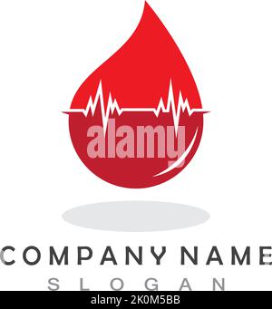 Health care Blood donation logo icon design template Stock Vector