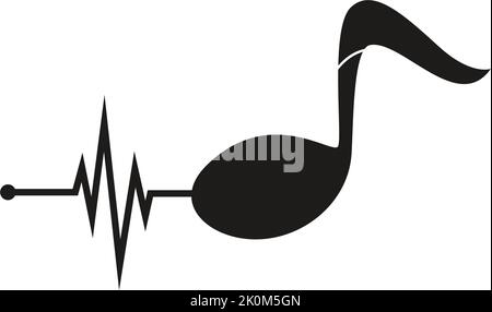 note music logo and symbol template vector icon Stock Vector