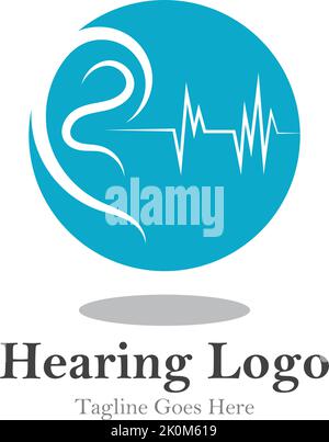 hearing logo and symbol template vector icon Stock Vector