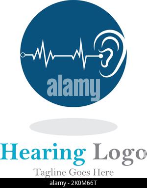 hearing logo and symbol template vector icon Stock Vector
