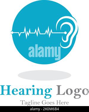 hearing logo and symbol template vector icon Stock Vector