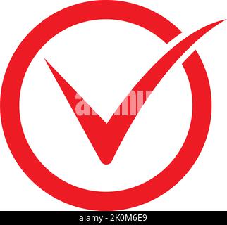 Check mark V Letter Logo Template Stock Vector