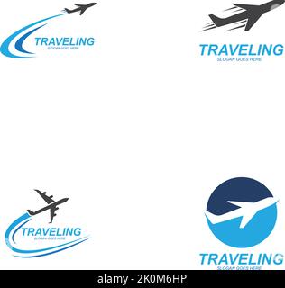 Air Travel logo vector icon design template-vector Stock Vector