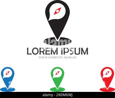 global position indicator location indicator for business card design ...