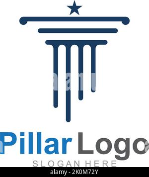Pillar Logo Template,Column Vector Illustration icon Stock Vector