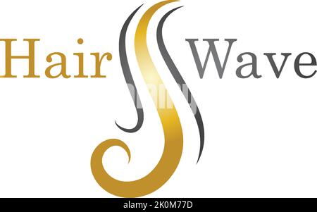 Hair wave logo vector icon template Stock Vector