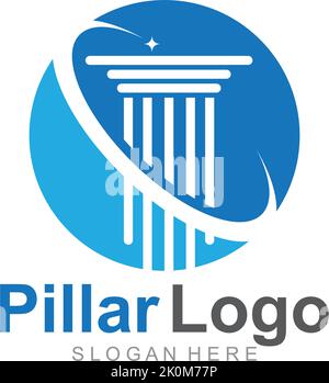 Pillar Logo Template,Column Vector Illustration icon Stock Vector
