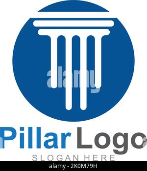Pillar Logo Template,Column Vector Illustration icon Stock Vector