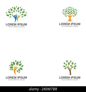 People Tree Logo Template Design Vector Stock Vector