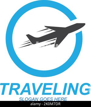 Air Travel logo vector icon design template-vector Stock Vector