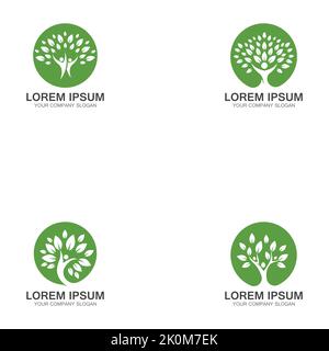 People Tree Logo Template Design Vector Stock Vector