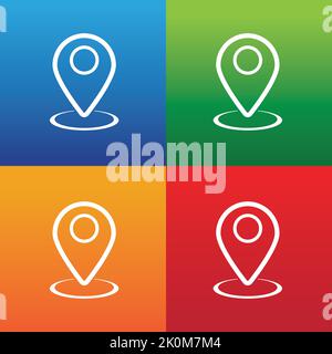 map pointer, map pin, map icon. arrow pin, compass location concept symbol design, vector illustration Stock Vector