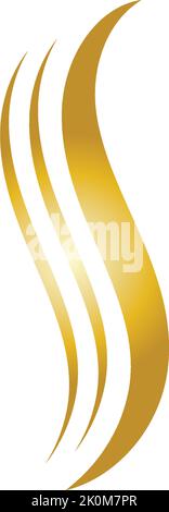 Hair wave logo vector icon template Stock Vector