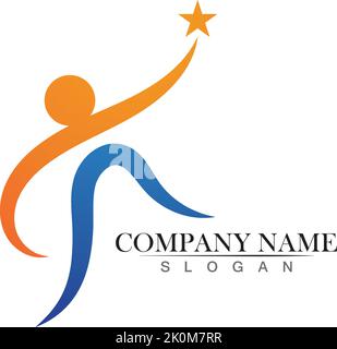 Success people logo design icon Stock Vector