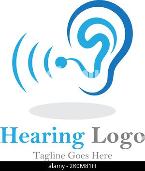 hearing logo and symbol template vector icon Stock Vector