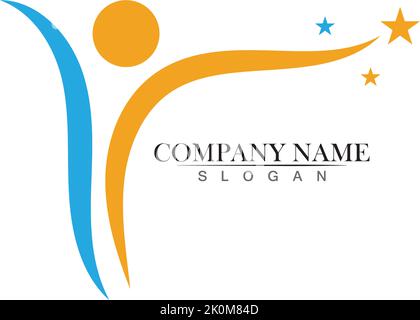 Success people logo design icon Stock Vector