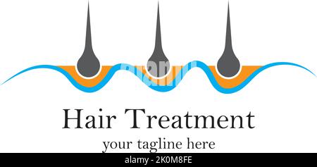 Hair treatment logo vector icon template Stock Vector