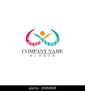 Adoption and community care Logo template vector icon Stock Vector