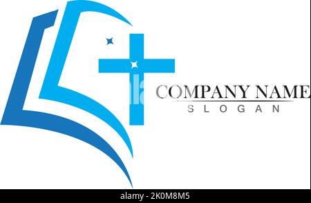 Church logo template design vector illustration Stock Vector