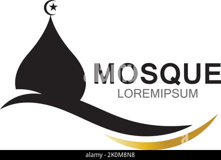 Modern mosque logo symbol or icon template Stock Vector