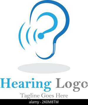 hearing logo and symbol template vector icon Stock Vector