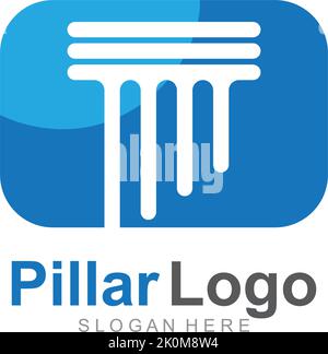 Pillar Logo Template,Column Vector Illustration icon Stock Vector