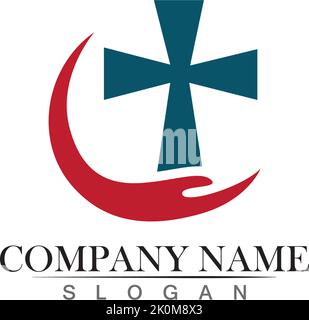 Church logo template design vector illustration Stock Vector