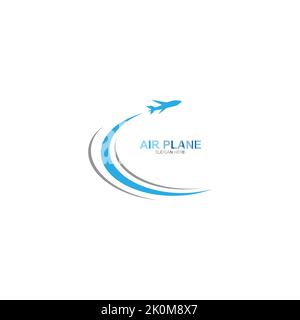 Air Plane logo vector template Stock Vector