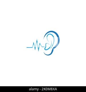 Ear Hearing Logo Icon Vector Stock Vector
