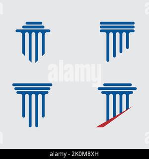 Pillar Logo Template,Column Vector Illustration icon Stock Vector