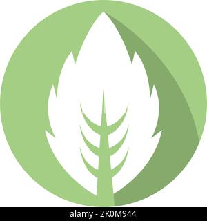 Mint leaves flat vector color icon template Stock Vector