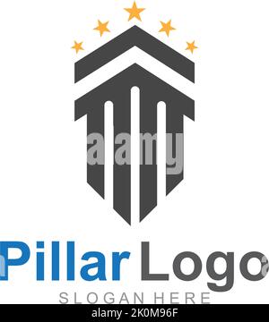 Pillar Logo Template,Column Vector Illustration icon Stock Vector