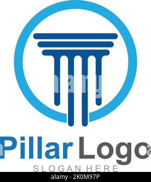 Pillar Logo Template,Column Vector Illustration icon Stock Vector