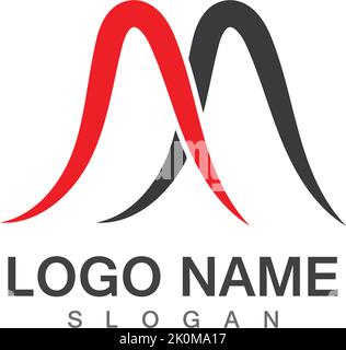 Letter M vector icons such logos Stock Vector