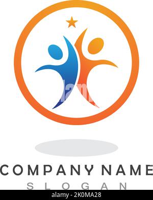 people success logo template vector icon Stock Vector