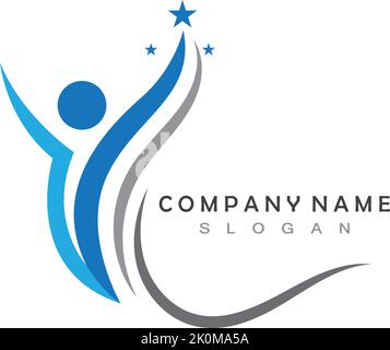 people success logo template vector icon Stock Vector