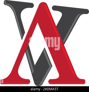 AV Letter Logo template vector icon Stock Vector