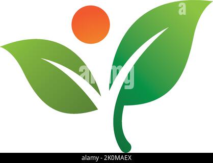Tree leaf vector logo design eco friendly concept Stock Vector