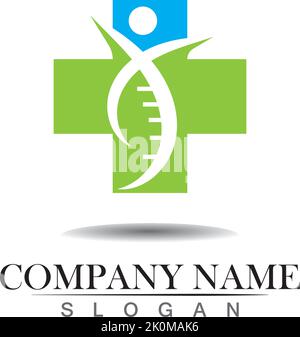 Health Cross DNA logo icon design template Stock Vector Image & Art - Alamy
